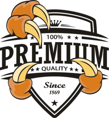 Pençe - vektör işaretler, amblem ve etiketleri ile sigorta primi