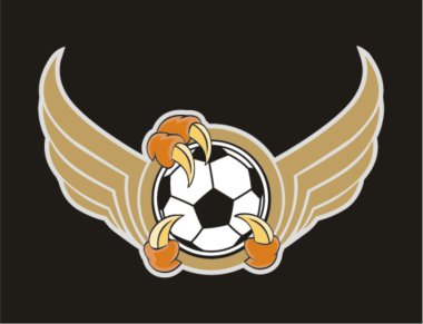 Futbol topuyla pençe vektör tasarımı