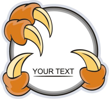 Boş işareti pençe, vektör çizim ile