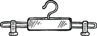 Askı, vektör çizim doodle