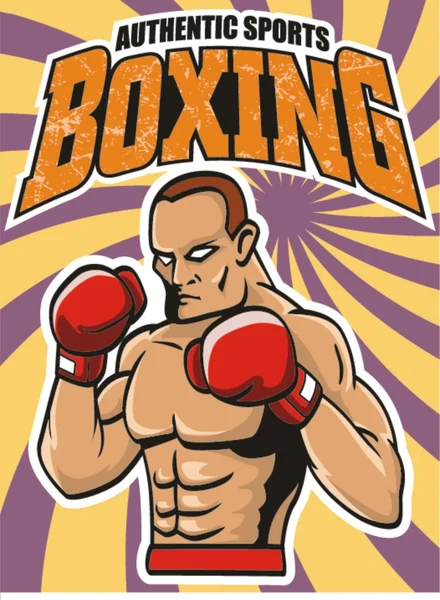 Ilustración de vector de boxeo — Vector de stock