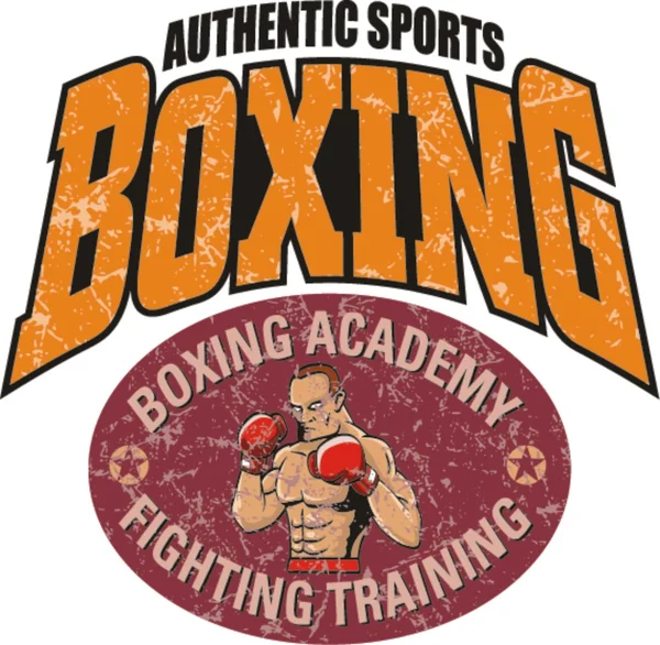 Boxing, Authentic Sport Labels and Icons — стоковый вектор