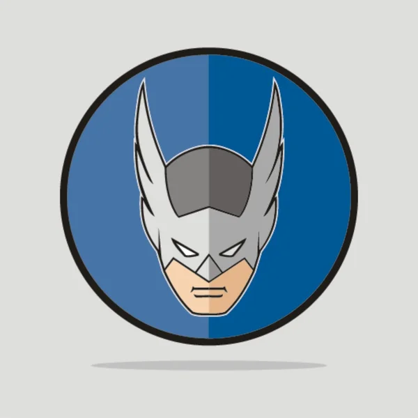 Máscara de superhéroe en estilo plano — Vector de stock