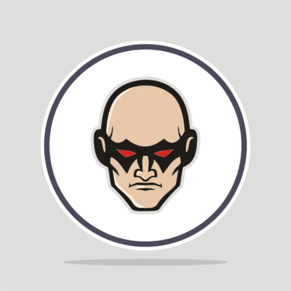 Supereroe con maschera, illustrazione vettoriale — Vettoriale Stock