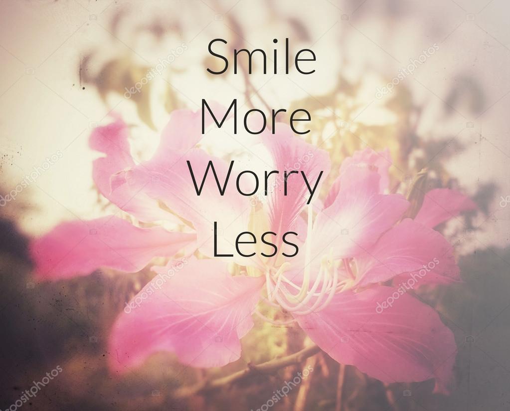 Inspirational quote on blurred flowers background — Stock ... Inspirational quote on blurred flowers background — Stock ...