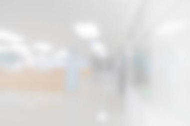 Arkaplan için soyut bulanık hastane ve tıbbi klinik iç mimarisi