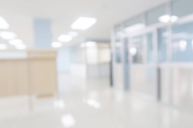 Özgeçmiş için soyut bulanık hastane ve klinik iç mimarisi