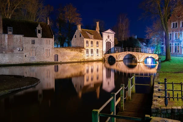 Vstup Beguinage Begijnhof Bruggách Belgie — Stock fotografie