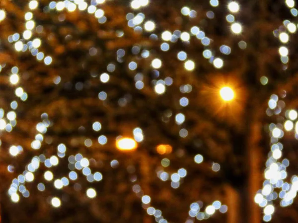 Luzes de bokeh desfocadas — Fotografia de Stock