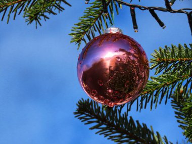 Pembe takı, mavi gökyüzü