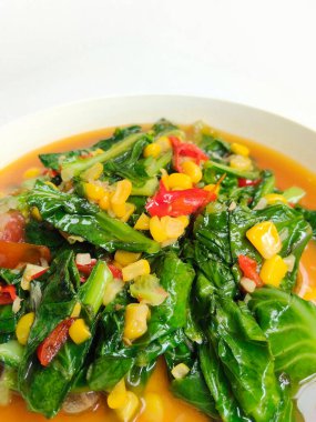 Lezzetli Endonezya Sebzeleri Tatlı Mısır Tepesi