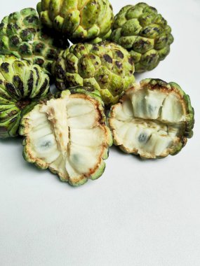 Taze Olgun Elma Şekeri Beyazın Üzerinde Toplanan Meyve Koleksiyonu