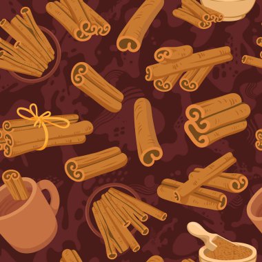 Tarçın Yaprakları ve Yerdeki Baharatların Kusursuz Örnekleri