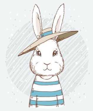 komik hipster tavşan