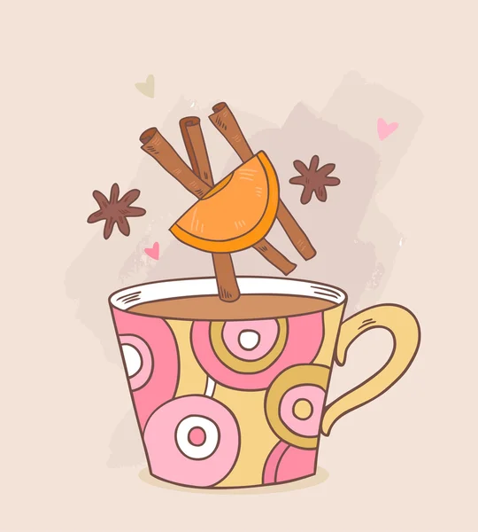 Cup of hot tea — Stock Vector