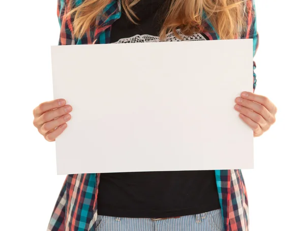 Hands holding paper — Stock Photo, Image