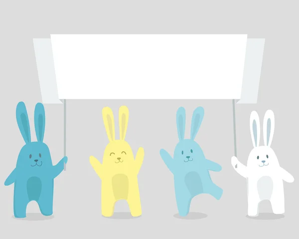 Glad söt kanin — Stock vektor