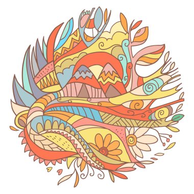 Анотація милий племінних ілюстрації на білому тлі