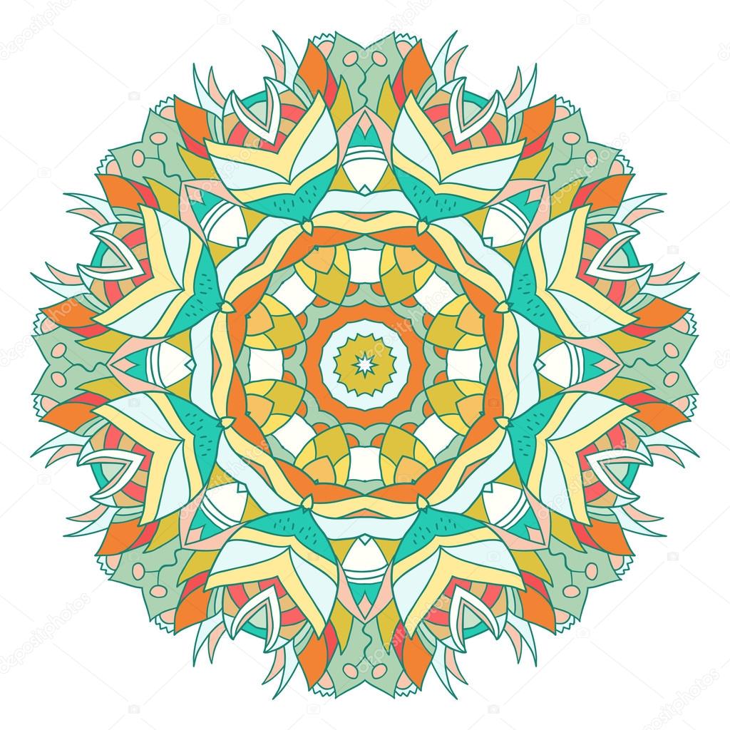 Abstract colorful Mandala. Decorative element for design. Vector illustration