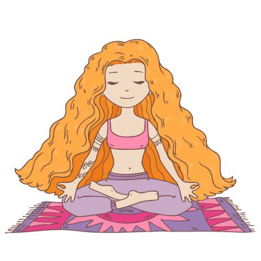 yoga lotus pozisyonu kadında