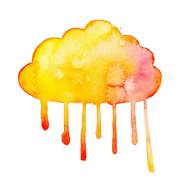 Orang Watercolor cloud — Stock Photo, Image