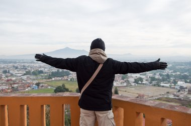 Gezgin adam Cholula, Meksika