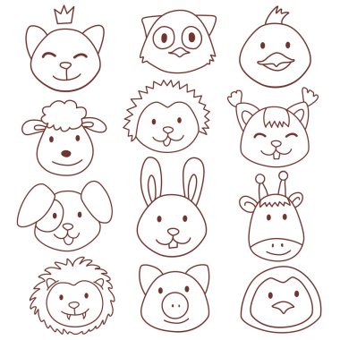 Sevimli hayvanlar çıkartmaları