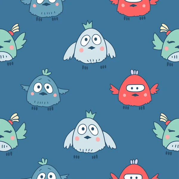 Pattern with cute birds