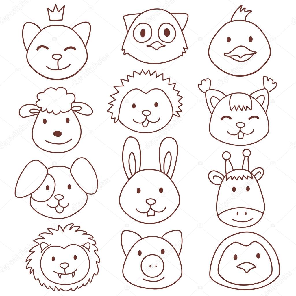 Cute animals stickers Stock Vector Image by ©Lunter #67585385 Cute animals stickers Stock Vector Image by ©Lunter #67585385