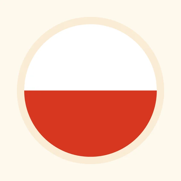 Vector illustrated flag of Poland — Stock Vector