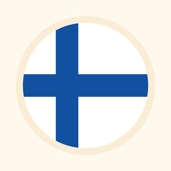 Vector Bandera ilustrada de Finlandia — Vector de stock