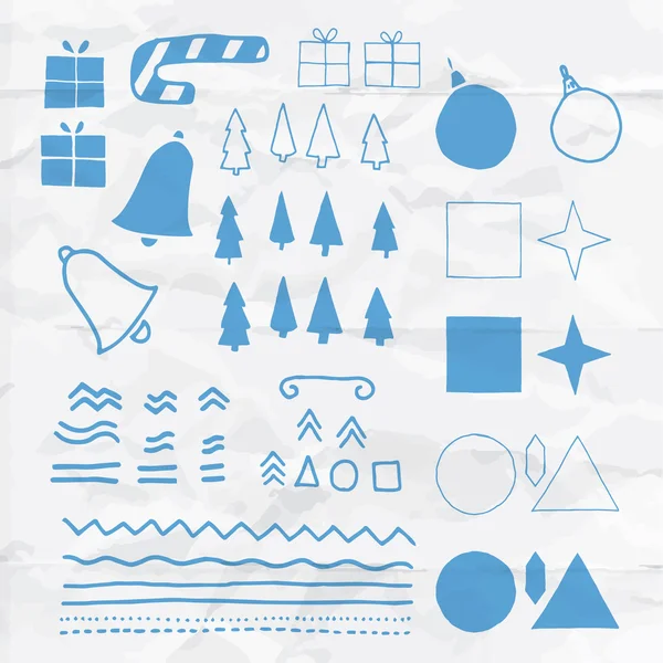 Collection of vector Christmas illustrations — Stock Vector