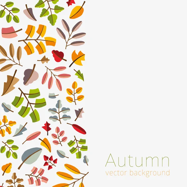 Plantilla de otoño vector. Hojas coloridas estilizadas modernas . — Vector de stock