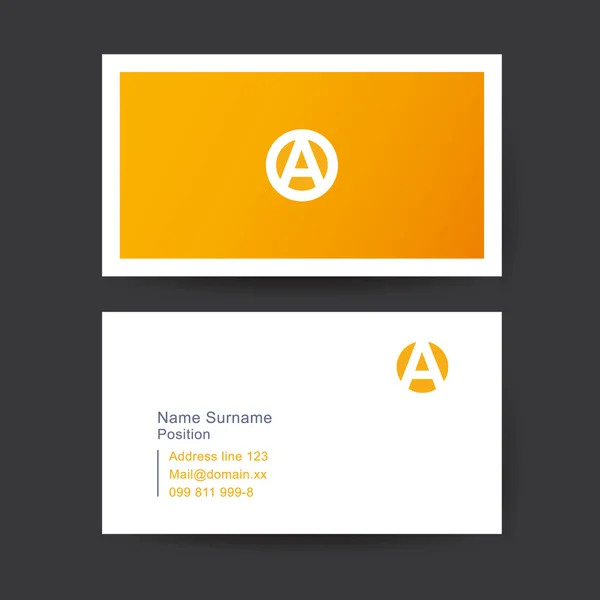 Vector business card template. — Stock Vector