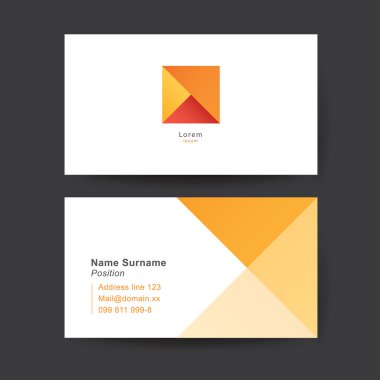 vektör kartvizit şablonu.