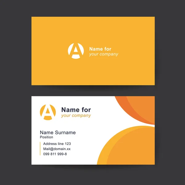 Vector business card template. — Stock Vector
