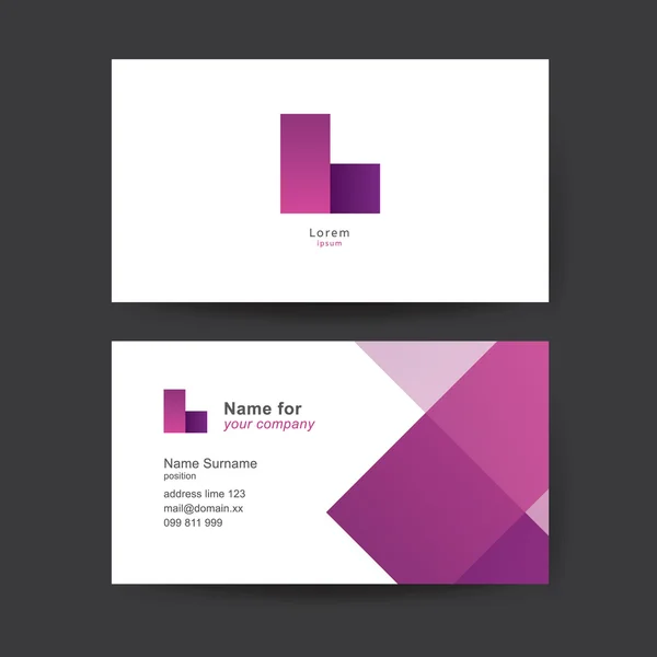 Vector business card template. — Stock Vector