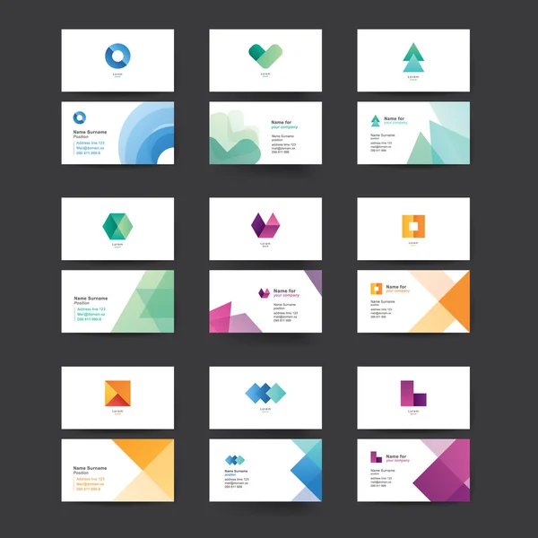 Vektor abstrakte Visitenkarten. — Stockvektor