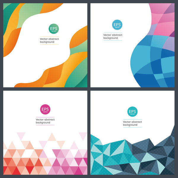 Vector geometric backgrounds. 
