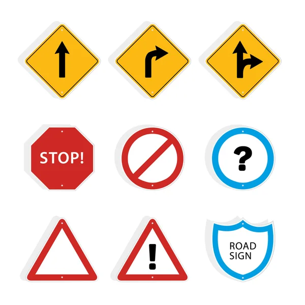 Collection of universal roadsigns. — Stock Vector