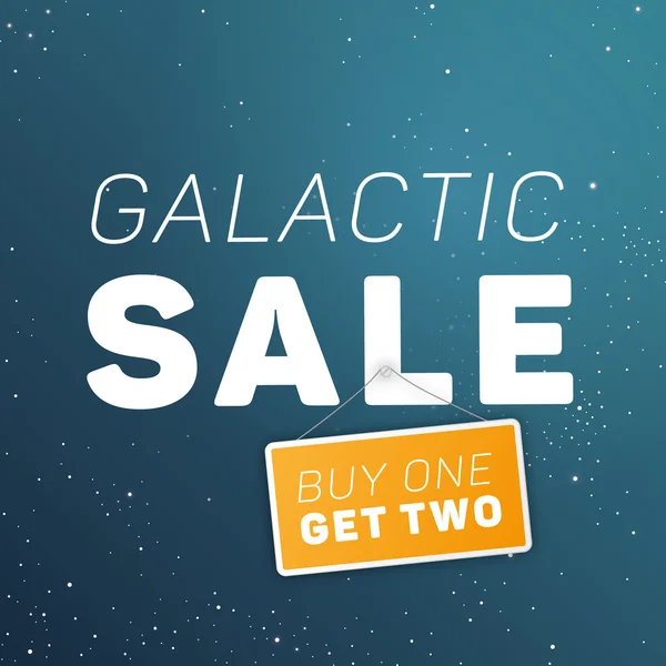 Galactic sale illustration. — Stock Vector