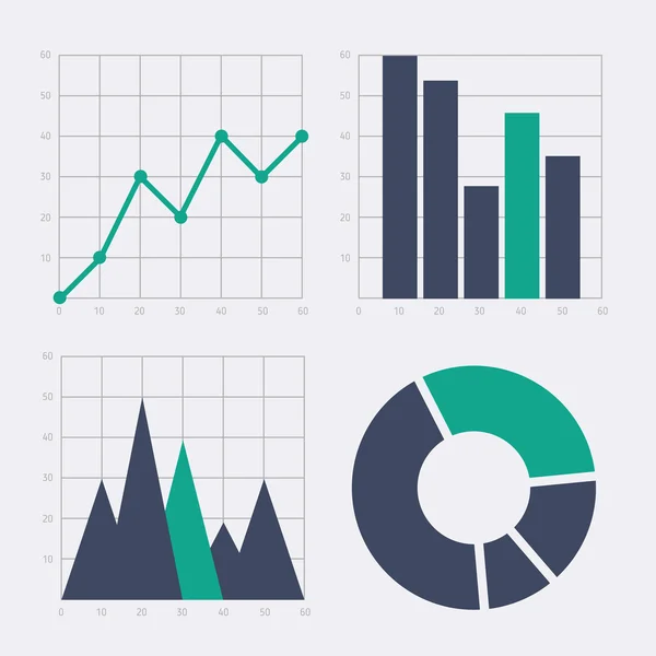 Elementos del gráfico empresarial . — Archivo Imágenes Vectoriales