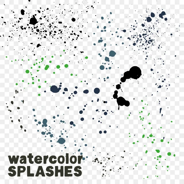 İzole suluboya damlar. 