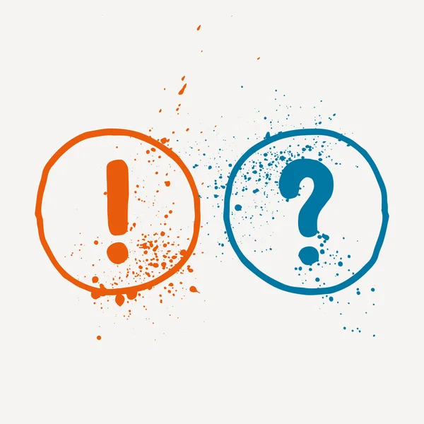 Signo de interrogación acuarela . — Vector de stock