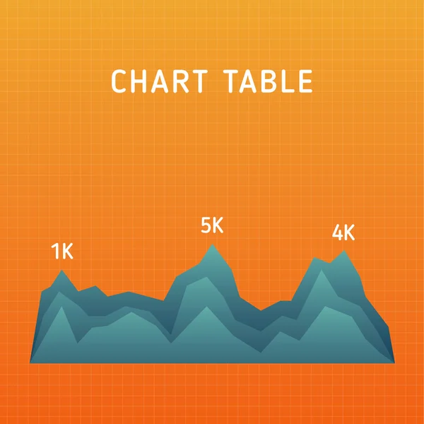 Moderna tabla demasiado gráfico . — Vector de stock