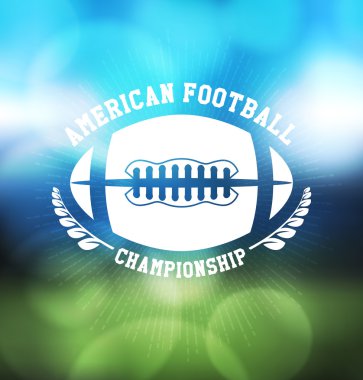 Rugby logo vektör, futbol rozeti logo şablonu