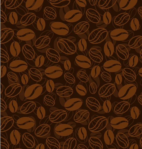 Coffee beans seamless pattern — Stock Vector