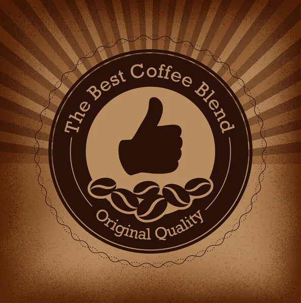 Premium koffie etiket op vintage achtergrond — Stockvector