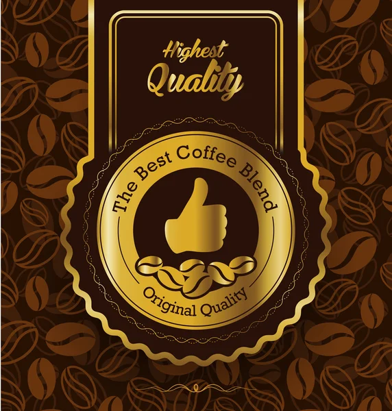 Καλύτερη μάρκα καφέ ετικέτα σχεδιασμού — Διανυσματικό Αρχείο