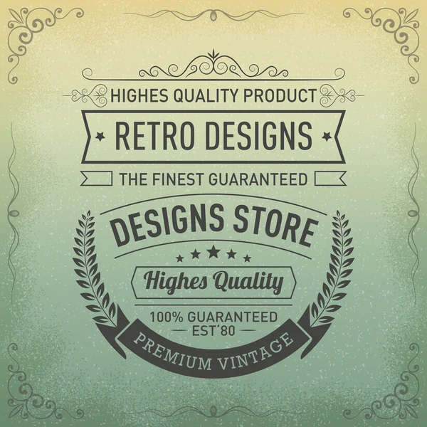 Vintage hand dras banners — Stock vektor